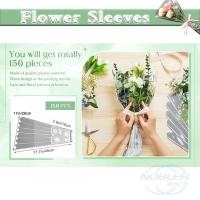 Создание программы-оболочки устранимых рукавов букета цветка пластиковое кладет 150Pcs в мешки с прокладкой и оформлением шнурка