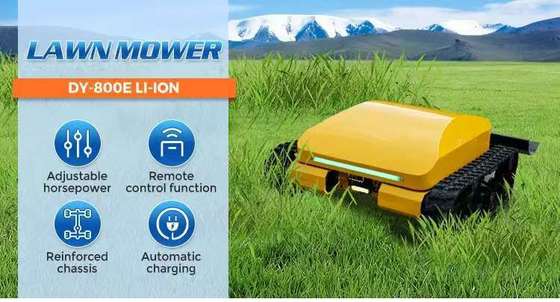 Дистанционно управляемая интеллектуальная ползучая газонокосилка, с литий-железофосфатной (LiFePO4) батареей, полным приводом, энергосберегающей и экологически чистой, и 3 часа непрерывной работы.